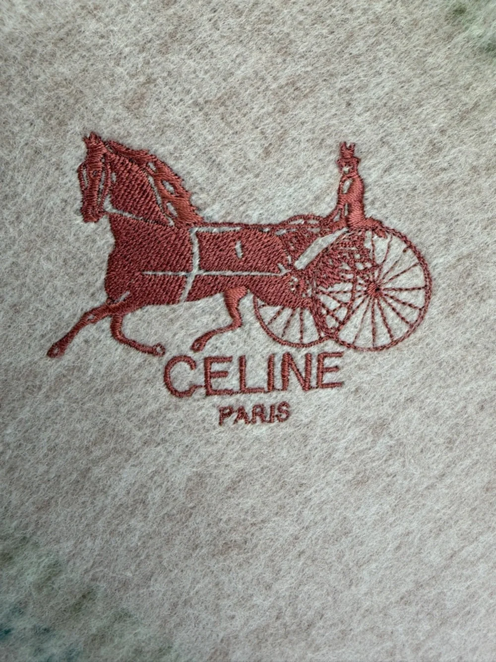 Celine Paris Kotatsu Blanket 190x190cm Acrylic Plaid Throw NWT Horse Carriage